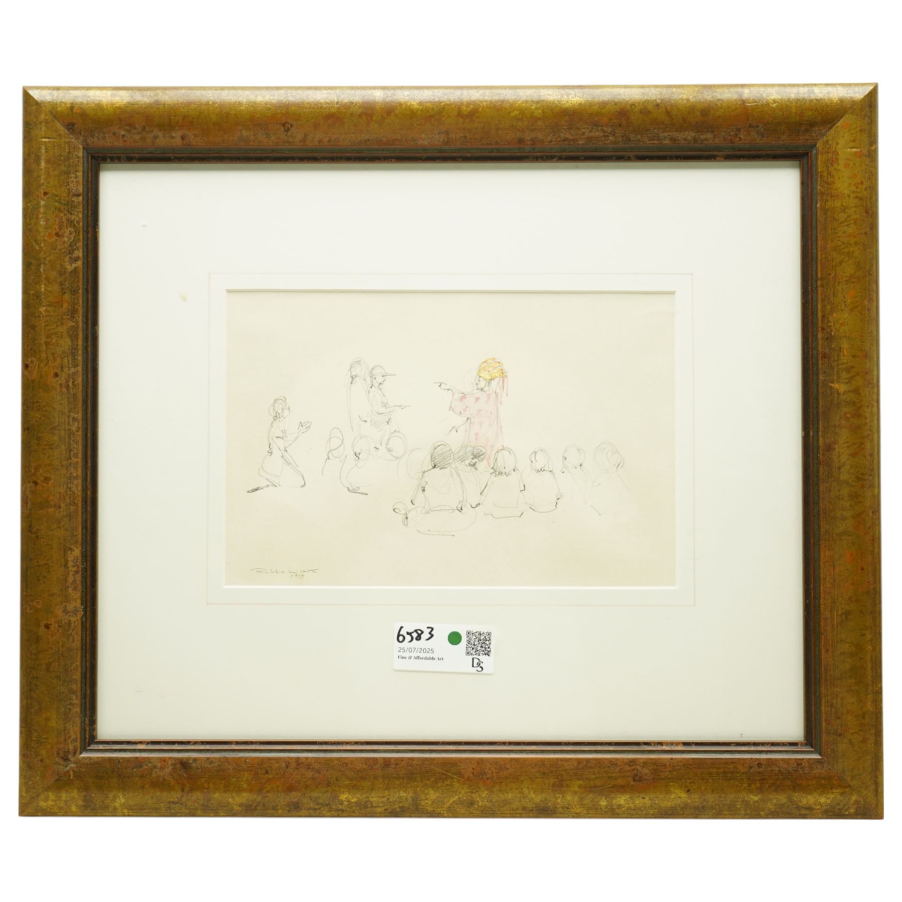 Robert 'Robbie' Wraith (British 1952-): 'The Spark Workshop 1999', set three pencil and watercolour sketches signed and dated 1999 max 28cm x 40cm (3)