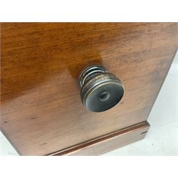 Mahogany tabletop Stereo viewer, with four Valentine Blancherd stereograph views of London, H32cm