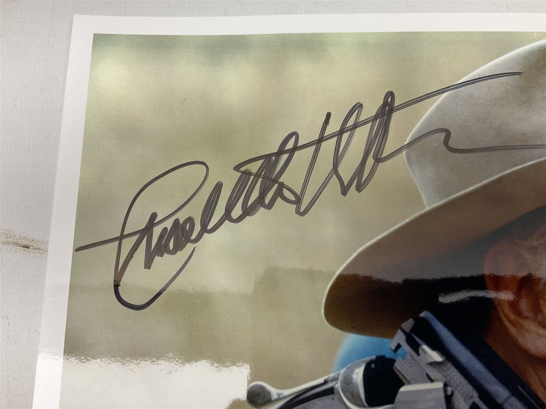 Dame Vera Lynn - collection of six signatures comprising TLS, album page and four colour photographs (including White Cliffs of Dover); signed photograph of John Mills; and signed photographs of film stars each with CoA including Bob Hope, Charlton Heston, Gene Autry, Sound of Music Julie Andrews and Christopher Plummer and Joanna Lumley