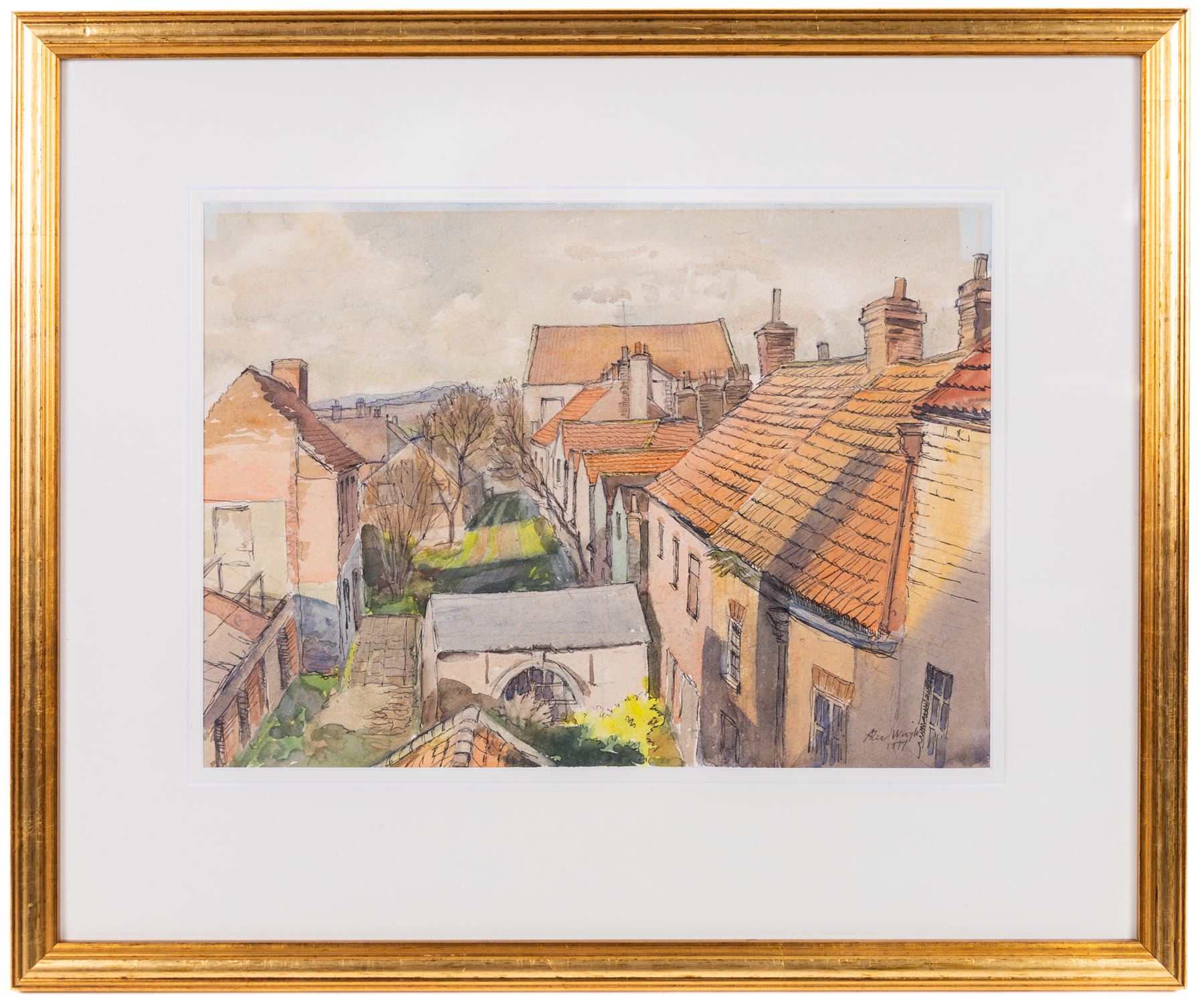 Alec Wright (British 1900-1981): Stokely Views and others, six watercolours variously signed and inscribed verso, approx 40cm x 30cm (6)