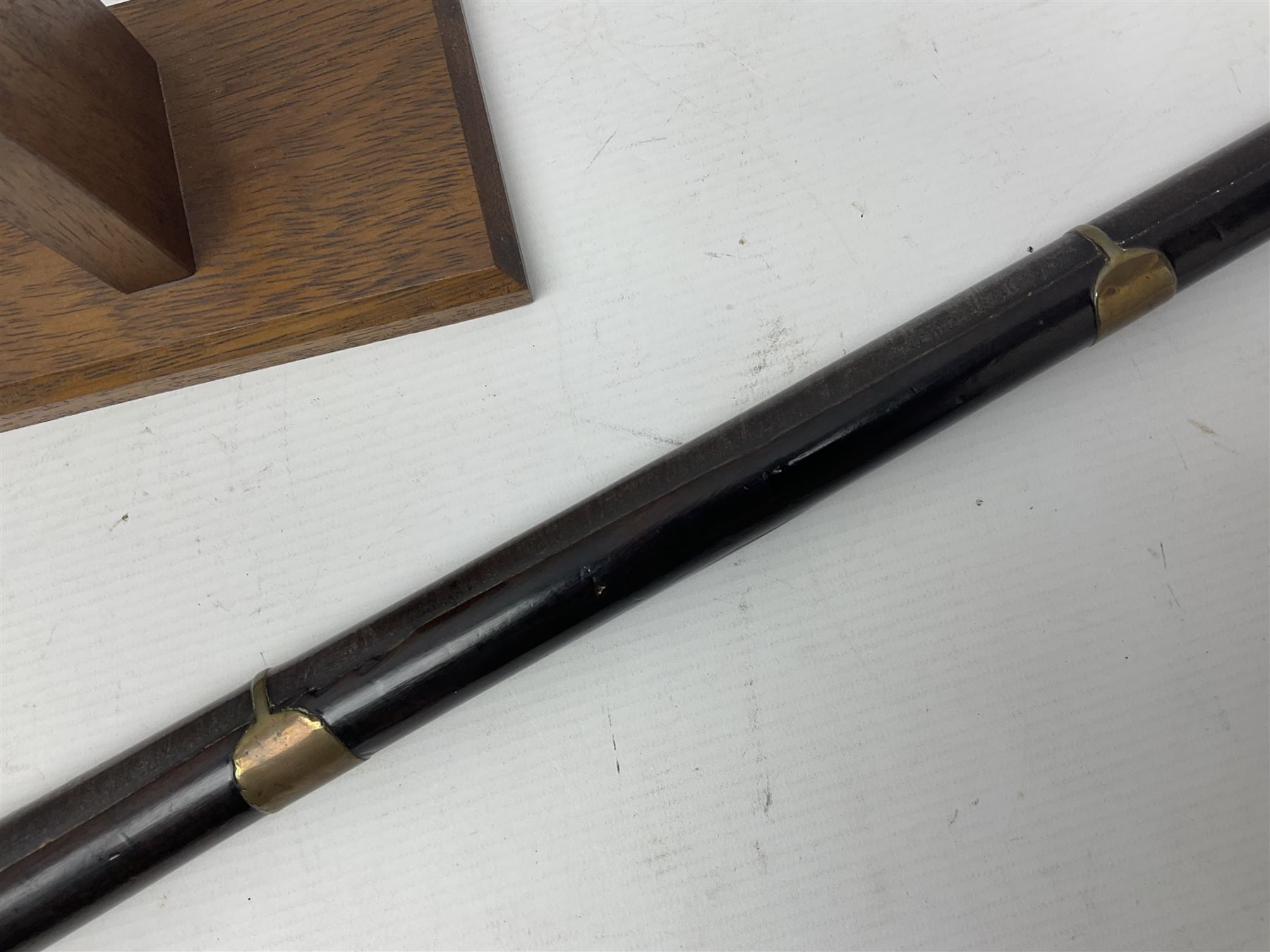 19th century Arabian(?) jezail flintlock musket, approximately 28-bore, the 137cm(54