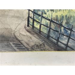 Austin Smith (British early 20th century): Bootham Bar York, watercolour signed and dated 1914, 27cm x 37cm