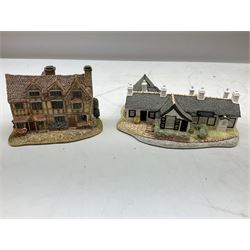 Four Lilliput Lane models from the 'Britain's Heritage' collection, comprising Edinburgh Castle, The World Famous Blacksmith's Shop Gretna Green, Shakespeare's Birthplace and Mickelgate Bar York, together with  a Lilliput Lane Beatrix Potter Hill Top model, all boxed