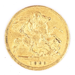  1893 gold half sovereign  