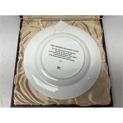 Five Spode Mulberry Hall limited edition Regimental commemorative plates - Argyll & Sutherland Highlanders No.9/500; Cheshire Regiment No.352/500; Kings Own Scottish Borderers No.113/500; Black Watch Royal Highland Regiment No.331/500; and Royal Welch Fusiliers No.309/500; all boxed with certificates (5)