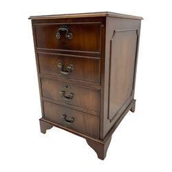 Georgian design mahogany two drawer filing chest