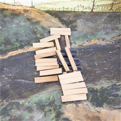 Ernst Plank; Pontoon diorama, with three wagons, pontoon boats, wooden planks and joints with all passengers and drivers, circa 1912, diorama is displayed in book Ernest Plank Miniatures; Vehicles, Transport Toys & Accessories by Jeff Carpenter pages 29 and 30  