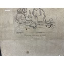 Arthur Pond (British 1701-1758) after Jean-Antoine Watteau (French 1684-1721): 'Prenez des Pilules' - Portrait of the quack doctor John Misaubin (Jean de Misaubin); Arthur Pond after Pier Leone Ghezzi (Italian 1674-1755): Caricature of William Conolly MP, pair 18th etchings (2)