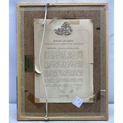 George Busby (Northern British 1926-2005): The Farmyard, watercolour signed and dated '90, 18cm x 27cm