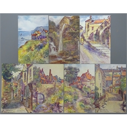  Collection of J Ulric Walmsley, Ruddock 'Artist Series' Post Cards of Robin Hoods Bay, 1904(6), 1905(6), 1910(7), four used (19)  