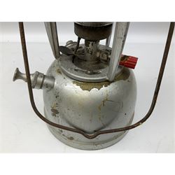 Copper and brass ship’s lamp marked ‘Anchor’, H25cm, Feuer hand storm lantern, Bialaddin Model 315 paraffin lamp and an Anchor lamp (4)