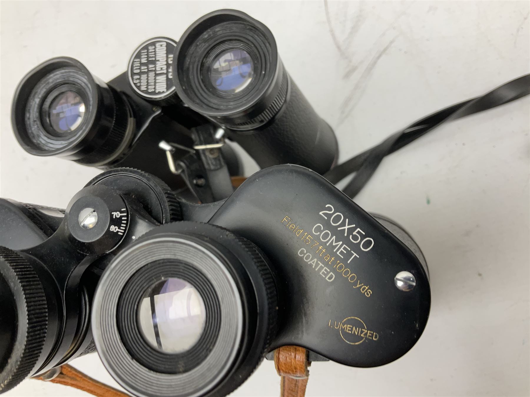 Nine cased pairs of binoculars, to include Embassy 8x40, Tasco 7x35, Zenith 10x50 Field. Opticron 10x50, Swift 8x40 Grand Prix Mk I, etc