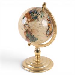 Table-top gemstone specimen globe, H41cm