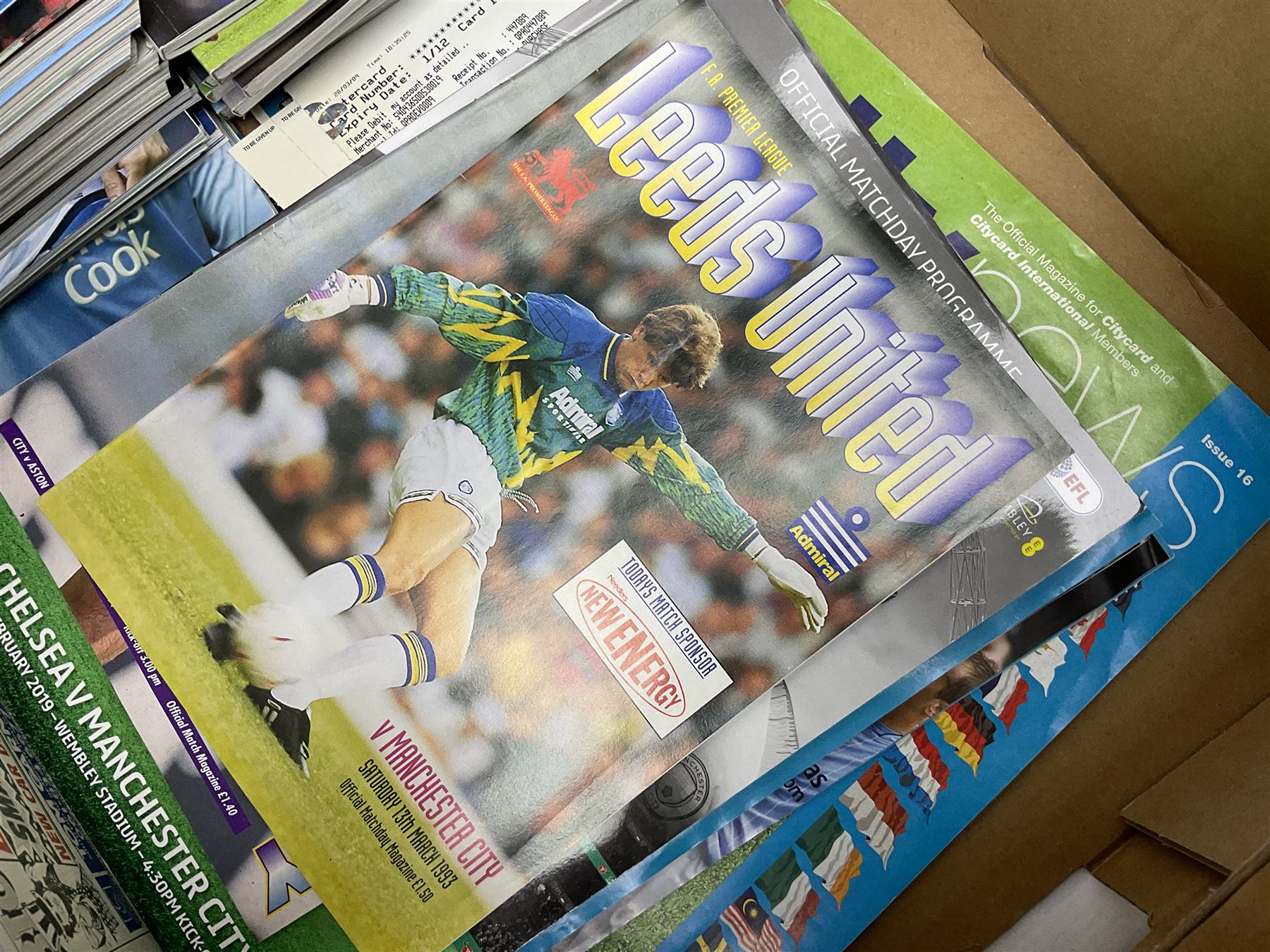 Large quantity of football match programmes, predominantly Manchester City, 1970s - 2019; together with F.A. Cup, League Cup and other programmes, booklets etc