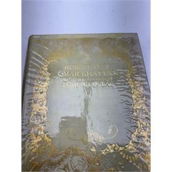 Rubaiyat of Omar Khayyam - two editions
Two editions of Fitzgerald, Edward (Translator) - 'Rubaiyat of Omar Khayyam', one with gilt leather coverer illustrated by Willy Pognay, the second illustrated by Edmund Dulac