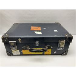 Vintage globetrotter suitcase, together with hard-shell brief case