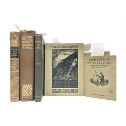 Collection of art reference books, including Works of Eminent Masters, Frank Brangwyn and His Works, Etching and Etchings etc 