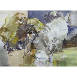 Maurice William Partridge (British 1913-1973): 'Landscape 4', watercolour signed, titled verso 28cm x 38cm 