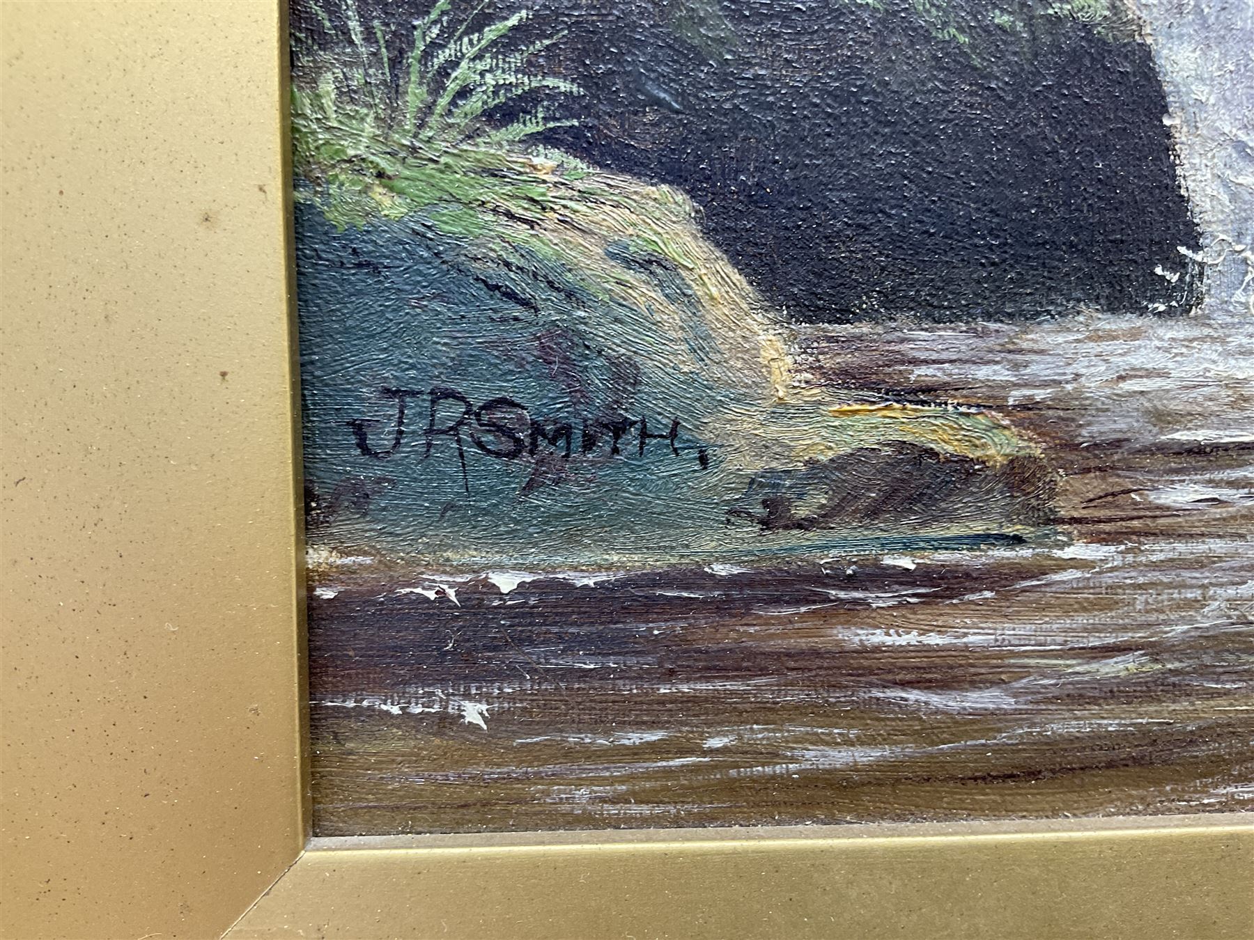 JR Smith after William Mellor (British 1851-1931): 'The Greta - Rokebury' near Barnard Castle, oil on canvas signed, titled on the slip