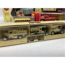 Corgi - two limited edition BRS vehicles nos.CC12603 & 26402; two limited edition Road Transport Heritage models nos.CC10803 & CC10103; and limited edition Dibnah's Choice Tarmac waggon no.CC20001; all boxed; together with Bburago 1:24 scale Ferrari 250 GTO (1962); four other die-cast models; and a Scalextric Elf Renault RS-01 racing car; all boxed (11)
