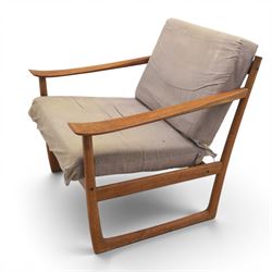 Peter Hvidt and Orla Mølgaard for France and Son - pair of mid-20th century model FD130 teak framed easy armchairs (2)