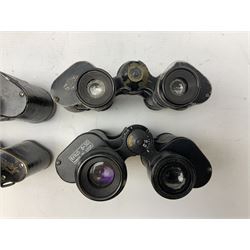 Quantity of binoculars for spares and repair, to include Cogswell & Harrison Primic 8x30, Prinz 8x30, Telstar 35x60, Zeiss Wetzland 8x40 etc