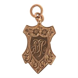 Early 20th century 9ct rose gold fob medallion, Birmingham 1917