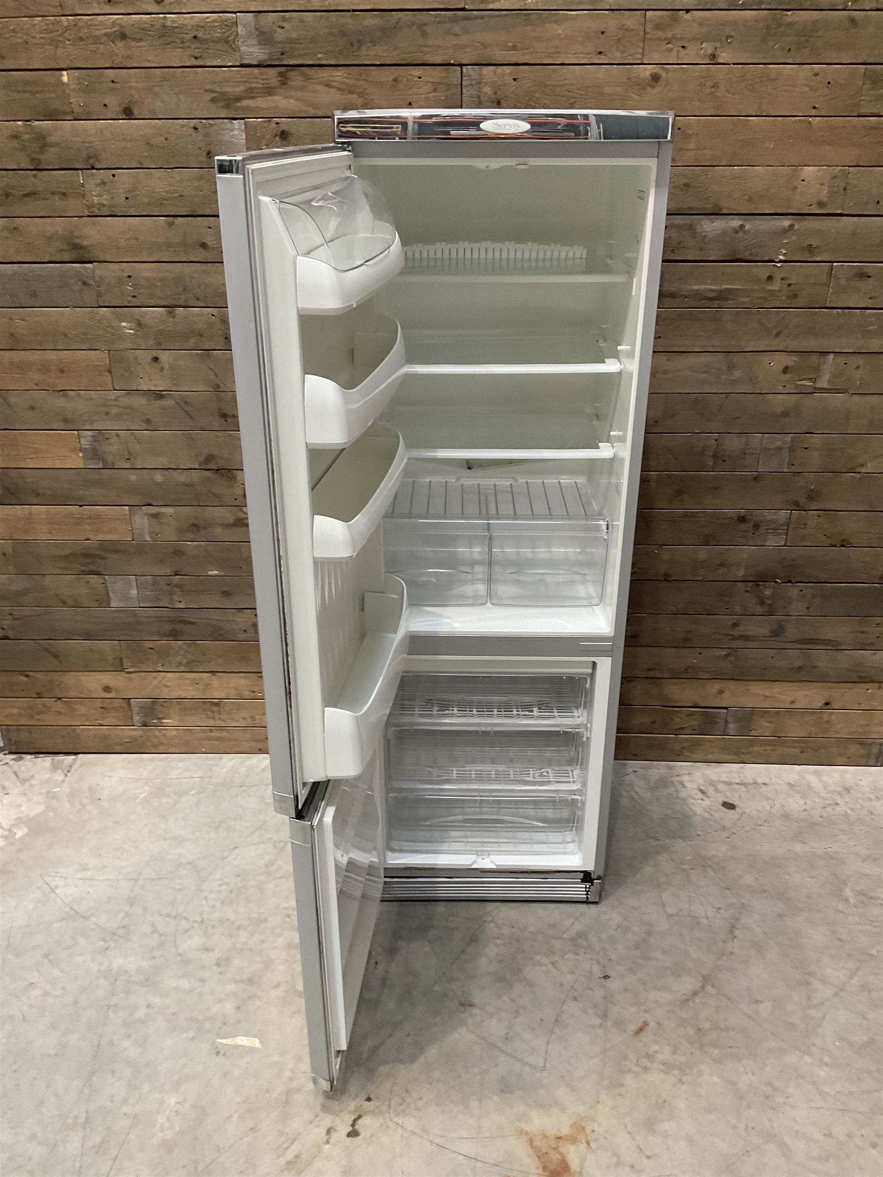 Servis fridge freezer, silver and grey finish