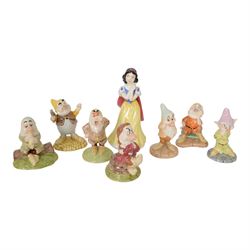 Royal Doulton Snow White and the Seven Dwarfs, all with boxes 