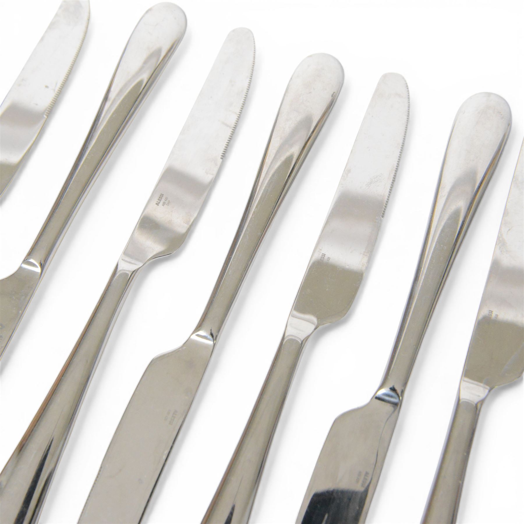 Alessi Nuovo Milano cutlery eight setting, designed by Ettore Sottsass