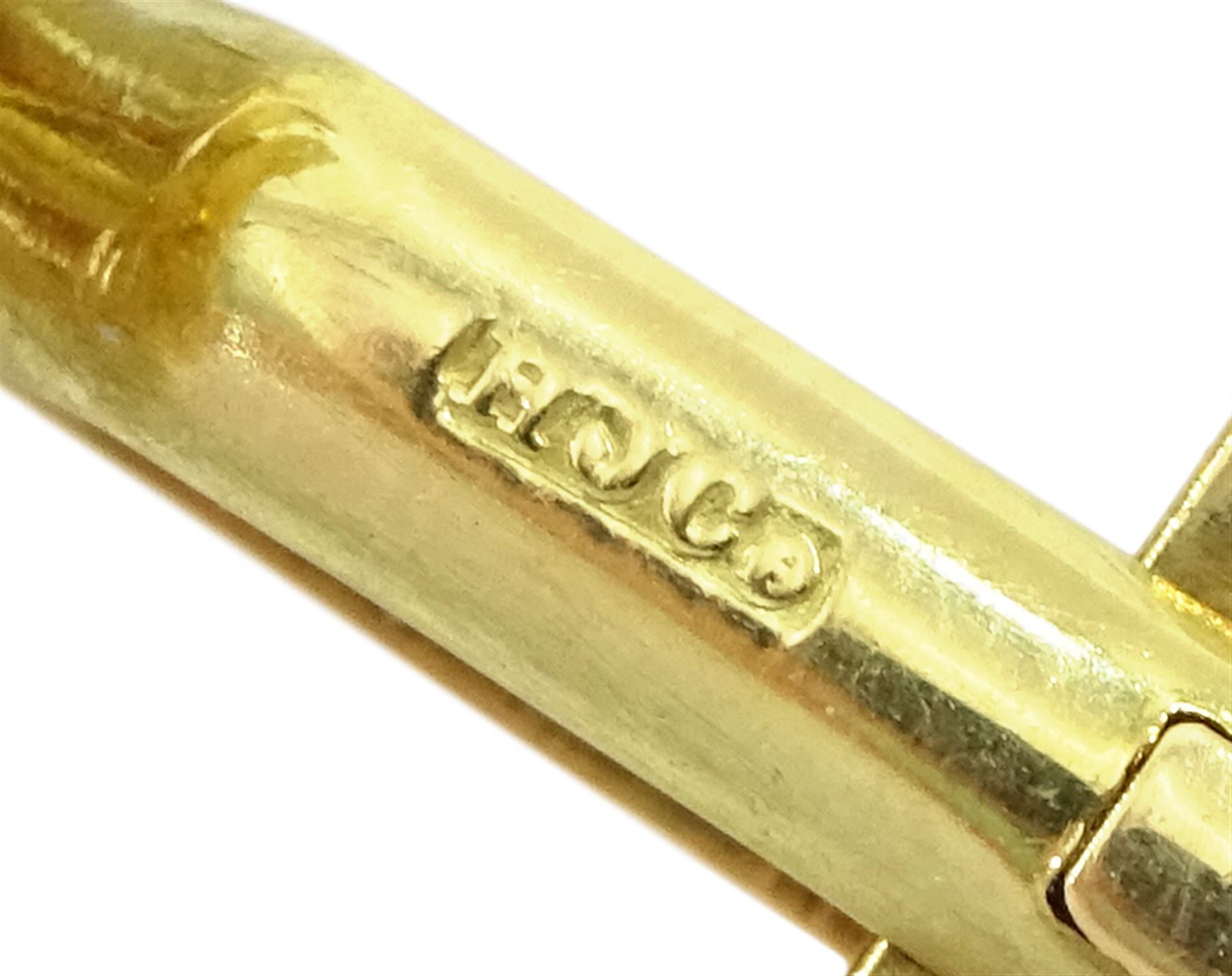 Andrew Grima pair of 18ct gold 'twig' design cufflinks, makers mark H J & Co, hallmarked London 1966, boxed with receipt dated 1967