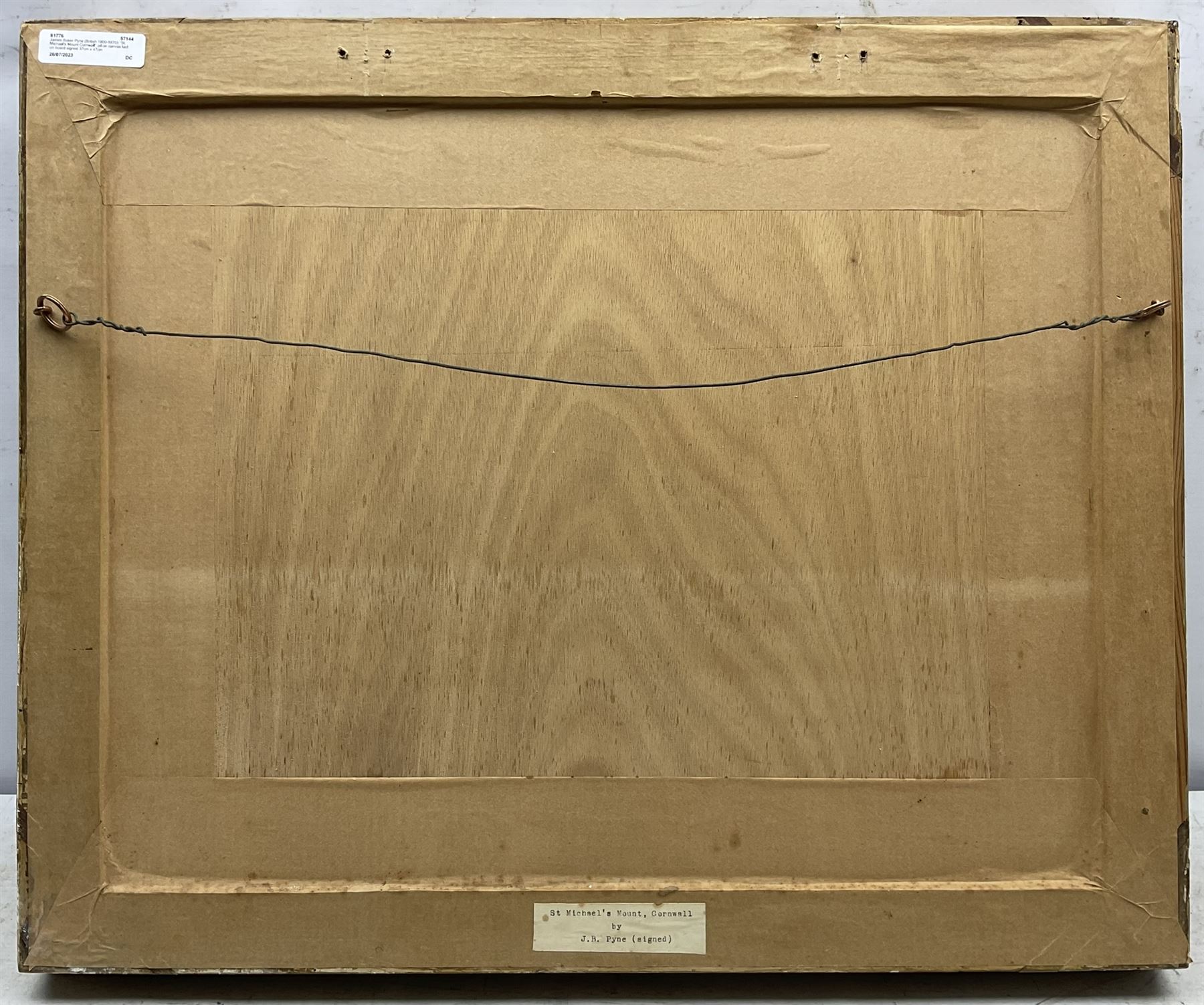 James Baker Pyne (British 1800-1870): 'St. Michael's Mount Cornwall', oil on canvas laid on board signed 37cm x 47cm