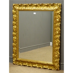  Large ornate gilt framed mirror, W90cm, H110cm  