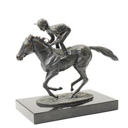 After David Cornell (British b1935) - Bronze of Lester Pigott on Nijinsky 'Champion Finish...