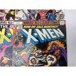 The Uncanny X-Men Marvel comics (1978-1982), including No. 112, British price variant newsstand edition, and Nos 136, 140, 150, 151, 156, 157, 160, 161 and 162, mixed cents and pence prices (10)