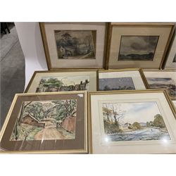 Collection of watercolours by various artists, to include John F Greenwood, Stanley Trainor, Albin Trowski etc, (qty)