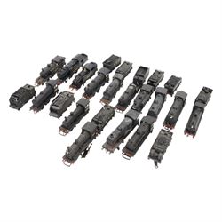 Fifteen 00 gauge kit built locomotives and ten kit built tenders