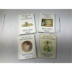 Sixty-six Beatrix Potter Peter Rabbit books - 1930s to 1990s, some with dustjackets and some duplications, including eight ex-library copies