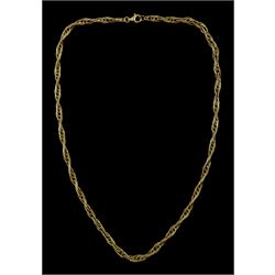 9ct gold fancy twist link necklace, Birmingham 1996