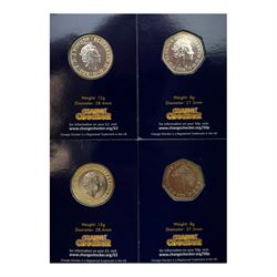Mostly Commemorative Queen Elizabeth II coins, including various brilliant uncirculated fifty pence pieces in packs, DateStamp capsules containing commemoratives with 2016 'Shakespeare' two pounds, 2016 'The First World War', 2016 'EIIR 90' five pounds etc