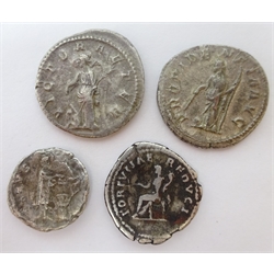  Two Gordian III Roman silver antoninianus and two other early silver coins (4)   