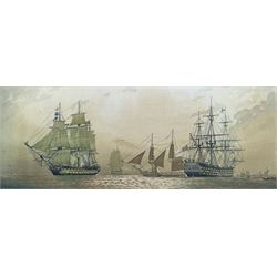 George Stanfield Walters (British 1838-1924): 'A link with the past - The HMS Victory Portsmouth Harbour', watercolour signed and dated '98, titled verso 25cm x 65cm
Notes: exhibited Royal Society of British Artists, London 1898, No. 31