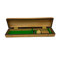 19th century brass pantograph by Robert Banks 441 Strand London, in an oak case, L56cm, W12cm