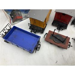 Three LGB (Lehmann Gross Bahn) G scale, gauge 1, rolling stock wagons, comprising two Lake George and Boulder wagons and an Auto Express wagon, together with a LGB passenger coach, other LGB rolling stock and a Lehmann Rigi900 ski lift