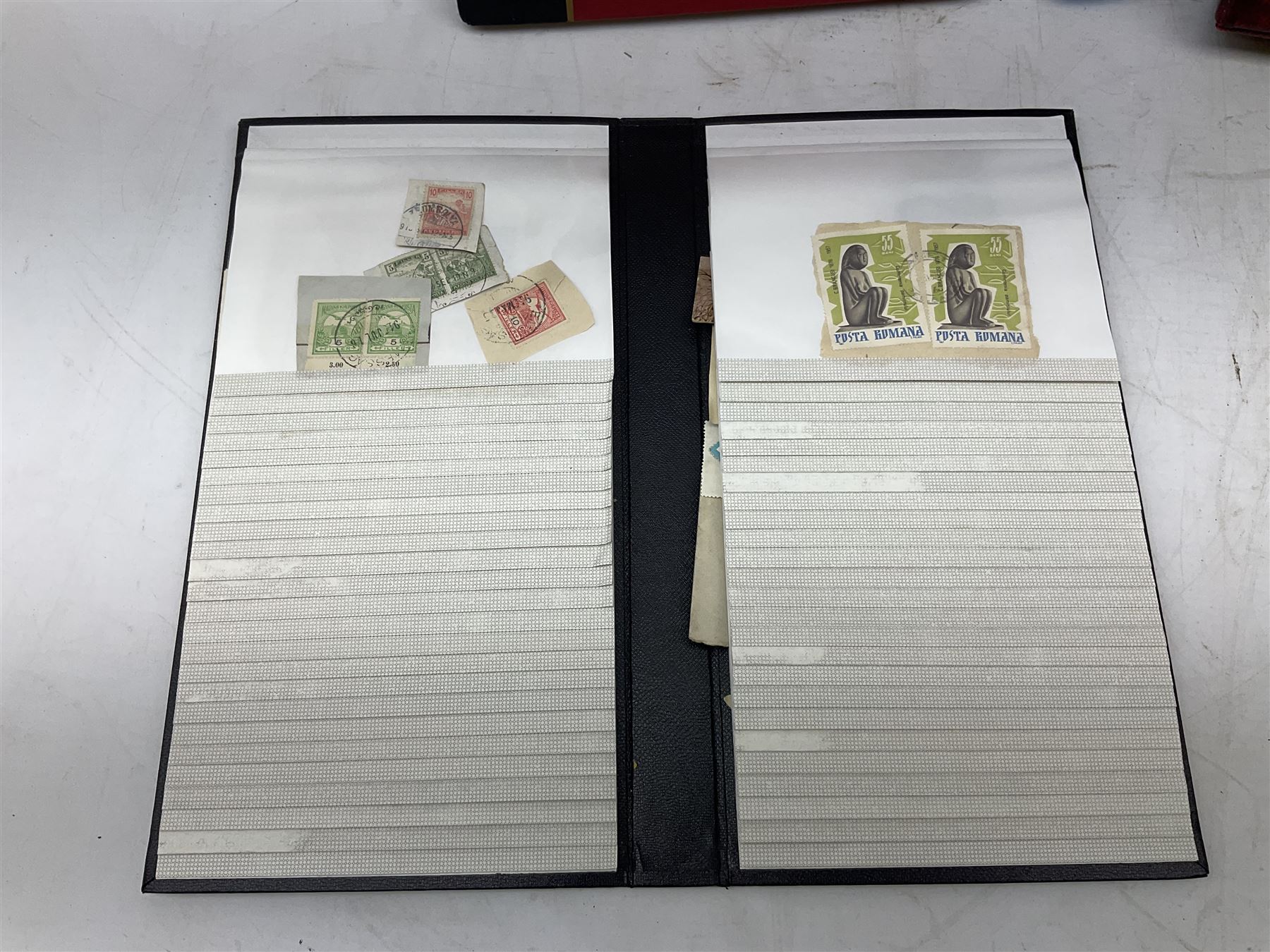 Great British and World stamps, including Romania, France, stamps on covers and pieces, used Queen Elizabeth II pre and post decimal stamps, small number of mint QEII stamps in traffic light blocks etc