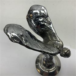 Rolls Royce Spirit of Ecstasy car mascot, signed Charles Sykes and dated 6.2.11 to the base, H16cm