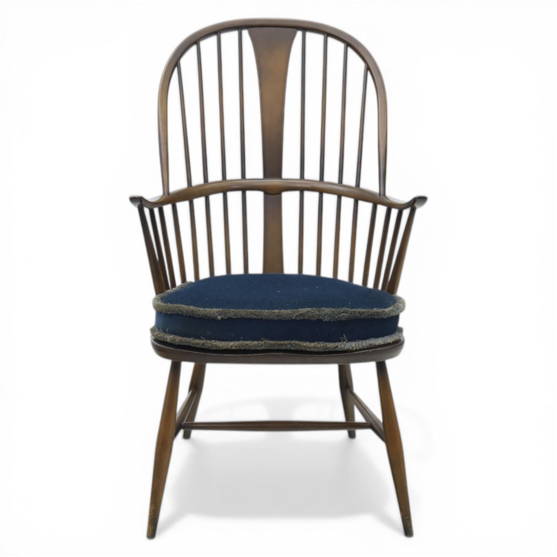 Ercol - mid century dark elm Windsor chair