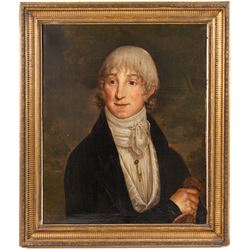 English School (Early 19th century): Portrait of a Regency Gentleman, oil on canvas unsigned 60cm x 49cm