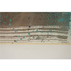 Gillian Ross Kelsey (British 1935-2025): 'Ripples', acrylic on paper signed 77cm x 116cm