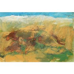 Susan Brown (Northern British 1956-): 'The Summit', watercolour signed in pencil, titled v...